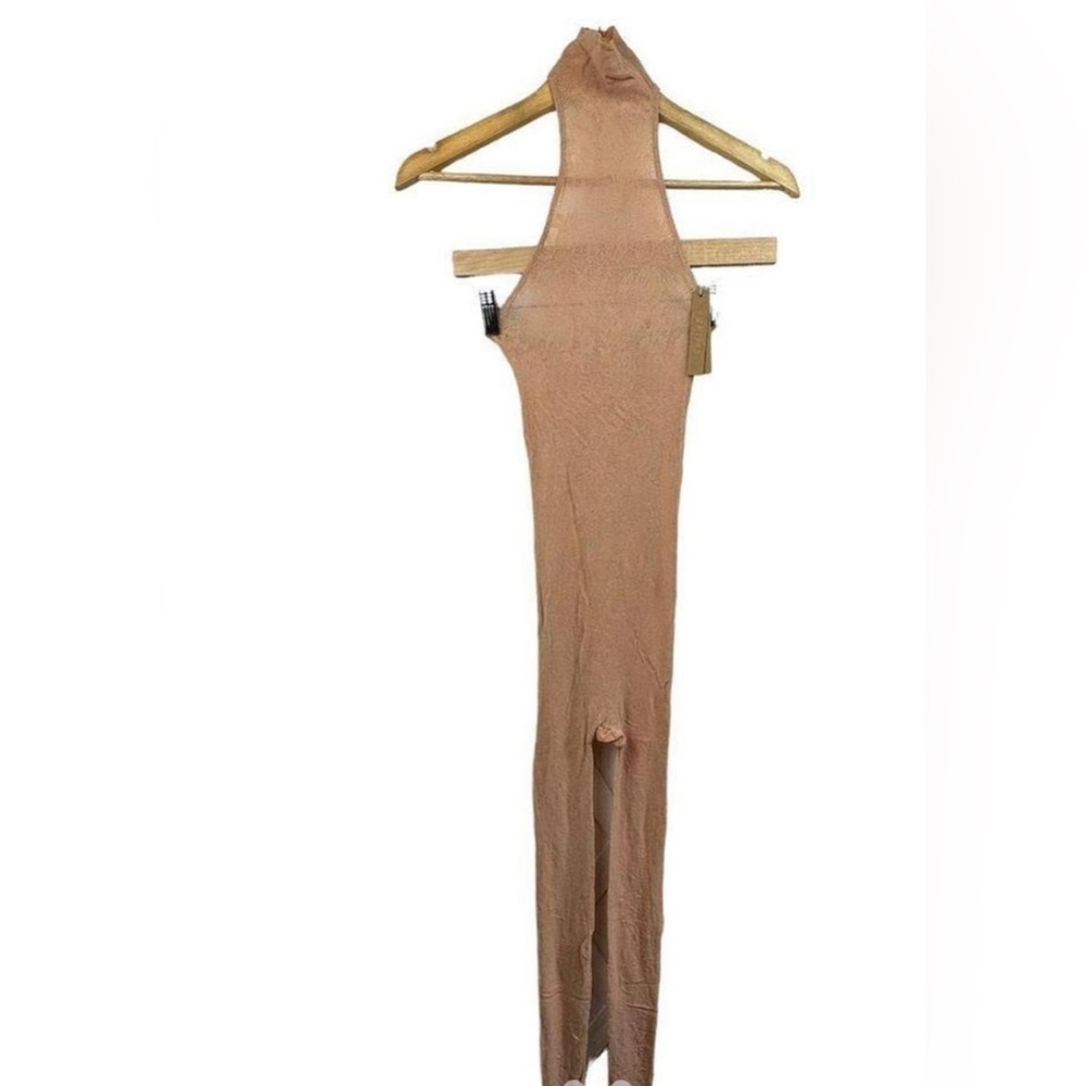 NWT Skims Knit Lace Catsuit Halter Onesie in Clay - Picture 5 of 5